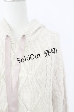 画像5: axes femme / ケーブル編みニットパーカー M ベージュ T-25-09-21-008-AX-TO-SA-ZI