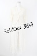 axes femme / ドッキングロングカーデ  生成り T-25-09-21-009-AX-TO-SA-ZI