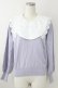 画像1: axes femme POETIQUE / レース襟付ニット Ｍ ラベンダー T-25-09-21-010-AX-TO-SA-ZT (1)