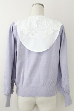 画像2: axes femme POETIQUE / レース襟付ニット Ｍ ラベンダー T-25-09-21-010-AX-TO-SA-ZT