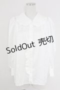 axes femme POETIQUE / フリル襟ブラウス M 生成り T-25-09-21-002-AX-BL-SA-ZI