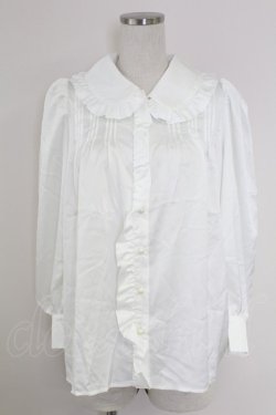 画像1: axes femme POETIQUE / フリル襟ブラウス M 生成り T-25-09-21-002-AX-BL-SA-ZT