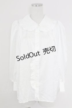 画像1: axes femme POETIQUE / フリル襟ブラウス M 生成り T-25-09-21-002-AX-BL-SA-ZI