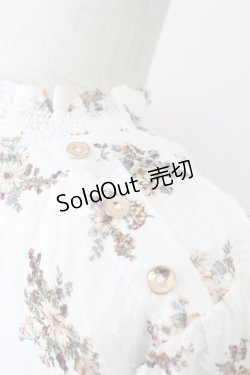 画像3: axes femme / ドビー花柄ハイネックブラウス  白 T-25-09-21-011-AX-BL-SA-ZI