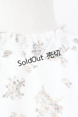 画像4: axes femme / ドビー花柄ハイネックブラウス  白 T-25-09-21-011-AX-BL-SA-ZI