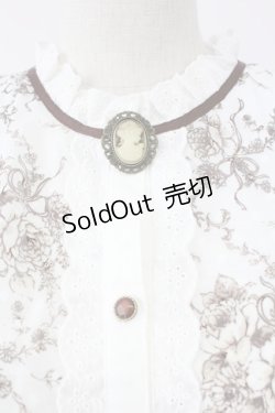 画像5: axes femme / ブーケ線画柄ドットドビーブラウス  白 T-25-09-21-012-AX-BL-SA-ZI