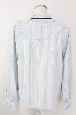 画像2: axes femme / サテンローズプチハイブラウス M グレー T-25-09-21-013-AX-BL-SA-ZT
