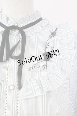 画像3: axes femme / サテンローズプチハイブラウス M グレー T-25-09-21-013-AX-BL-SA-ZI