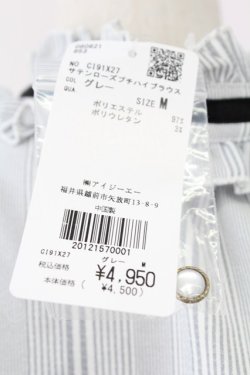 画像5: axes femme / サテンローズプチハイブラウス M グレー T-25-09-21-013-AX-BL-SA-ZT