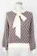 画像1: axes femme POETIQUE / ハートモノグラムニットプルオーバー M ブラウン T-25-09-21-014-AX-TO-SA-ZT (1)