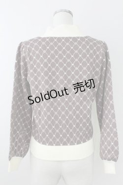 画像2: axes femme POETIQUE / ハートモノグラムニットプルオーバー M ブラウン T-25-09-21-014-AX-TO-SA-ZI