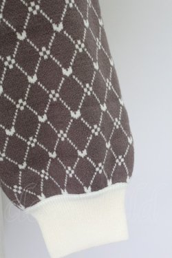 画像3: axes femme POETIQUE / ハートモノグラムニットプルオーバー M ブラウン T-25-09-21-014-AX-TO-SA-ZT
