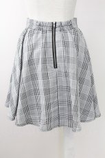 画像2: 【SALE】Ank Rouge / グレンチェックスカート  黒Ｘ白チェック T-25-09-24-022-CA-SK-SA-ZT427 (2)