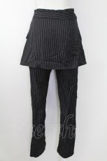 画像2: Candy Stripper / LACE UP LAYERED PANTS 2 黒Ｘ白 T-25-09-24-033-PU-PA-SA-ZT405 (2)