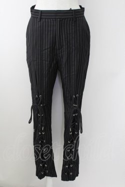 画像4: Candy Stripper / LACE UP LAYERED PANTS 2 黒Ｘ白 T-25-09-24-033-PU-PA-SA-ZT405