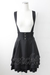 MIHO MATSUDA / サス付きスカート  黒 T-25-09-24-006-GO-SK-SA-ZT423