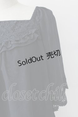 画像3: axes femme / リリー柄重ね着風チュニック  ネイビー T-25-09-24-001-AX-OP-SA-ZT423