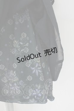 画像4: axes femme / リリー柄重ね着風チュニック  ネイビー T-25-09-24-001-AX-OP-SA-ZT423