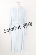 axes femme / レース切替シャツワンピース  サックス T-25-09-24-002-AX-OP-SA-ZT
