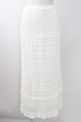 INGEBORG / レースニットスカート  アイボリー T-25-09-24-014-LO-SK-SA-ZT423