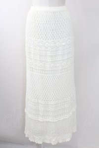 INGEBORG / レースニットスカート  アイボリー T-25-09-24-014-LO-SK-SA-ZT423