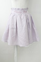 Ank Rouge / ウエスト刺繍ギンガムチェックスカート  ラベンダーＸ白 T-25-09-24-017-CA-SK-SA-ZT423