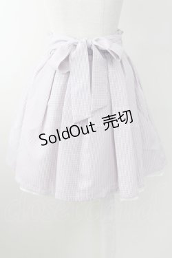 画像2: 【SALE】Ank Rouge / ウエスト刺繍ギンガムチェックスカート  ラベンダーＸ白 T-25-09-24-017-CA-SK-SA-ZT423