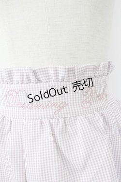 画像3: 【SALE】Ank Rouge / ウエスト刺繍ギンガムチェックスカート  ラベンダーＸ白 T-25-09-24-017-CA-SK-SA-ZT423