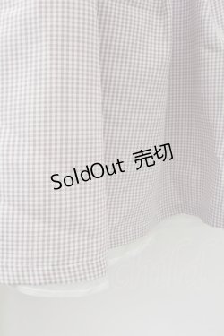画像4: 【SALE】Ank Rouge / ウエスト刺繍ギンガムチェックスカート  ラベンダーＸ白 T-25-09-24-017-CA-SK-SA-ZT423