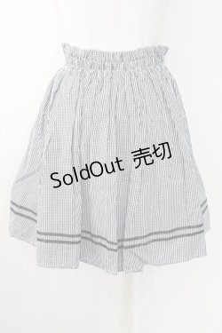 画像2: 【SALE】Ank Rouge / テープハートギンガムチェックスカート  黒Ｘ白チェック T-25-09-24-021-CA-SK-SA-ZT427