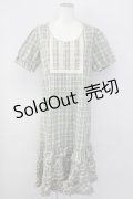 【SALE】PINK HOUSE / マドラスチェック半袖ワンピース  グリーン T-25-09-26-003-LO-OP-SA-ZT324