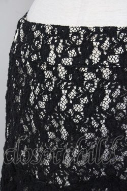 画像3: INGEBORG / レース重ねスカート 11 ブラック×キナリ T-25-09-26-031-LO-SK-SA-ZT