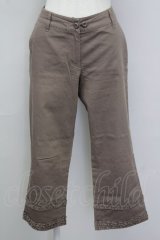 INGEBORG / 裾フリルクロップドパンツ 13 ブラウン T-25-09-26-034-LO-PA-SA-ZT441