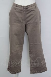 INGEBORG / 裾フリルクロップドパンツ 13 ブラウン T-25-09-26-034-LO-PA-SA-ZT441
