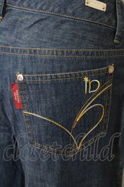 画像4: INGEBORG / 裾パッチワーク&刺繍パンツ L インディゴ T-25-09-26-037-LO-PA-SA-ZT
