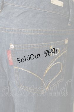 画像4: INGEBORG / 裾パッチワーク&刺繍パンツ L インディゴ T-25-09-26-037-LO-PA-SA-ZT