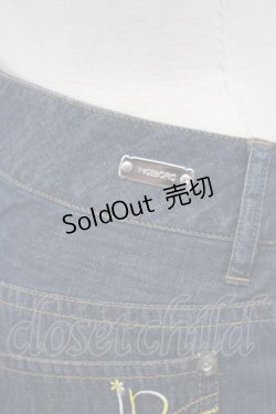 画像5: INGEBORG / 裾パッチワーク&刺繍パンツ L インディゴ T-25-09-26-037-LO-PA-SA-ZT