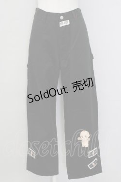 画像1: PINK HOUSE / キューピー刺繍&ワッペンパンツ L ブラック T-25-09-26-038-LO-PA-SA-ZT414