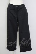 INGEBORG / 裾フリルクロップドパンツ 13 ブラック T-25-09-26-039-LO-PA-SA-ZT