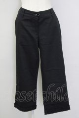 INGEBORG / 裾フリルクロップドパンツ 13 ブラック T-25-09-26-039-LO-PA-SA-ZT414