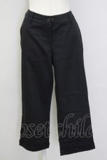 画像1: 【SALE】INGEBORG / 裾フリルクロップドパンツ 13 ブラック T-25-09-26-039-LO-PA-SA-ZT414 (1)