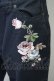 画像4: INGEBORG / 薔薇刺繍パンツ LL 黒Ｘピンク T-25-09-26-040-LO-PA-SA-ZT (4)