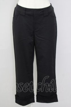 画像1: INGEBORG / 裾内側レースデザインパンツ 13 黒 T-25-09-26-041-LO-PA-SA-ZT