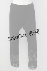 INGEBORG / 裾レースレギンス M ブラック T-25-09-26-009-LO-PA-SA-ZT443