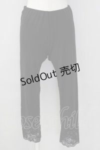 INGEBORG / 裾レースレギンス M ブラック T-25-09-26-009-LO-PA-SA-ZT443
