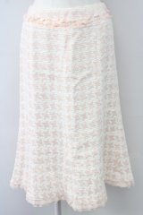 INGEBORG / ツイード千鳥格子スカート 11 ピンク T-25-09-26-012-LO-SK-SA-ZT443