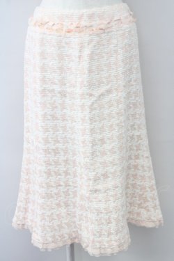 画像1: INGEBORG / ツイード千鳥格子スカート 11 ピンク T-25-09-26-012-LO-SK-SA-ZT