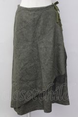 INGEBORG / 3つリボン巻きスカート L カーキ T-25-09-26-020-LO-SK-SA-ZT439
