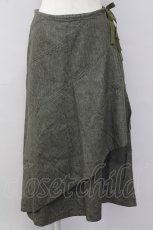 画像1: 【SALE】INGEBORG / 3つリボン巻きスカート L カーキ T-25-09-26-020-LO-SK-SA-ZT439 (1)