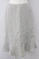 INGEBORG / ツイード裾フリルスカート L グレー T-25-09-26-021-LO-SK-SA-ZT439